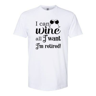 Retired Retirement Wine Gift Softstyle CVC T-Shirt