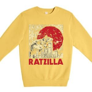 Ratzilla Rat Whisperer Rodent Lover Rat Lover Premium Crewneck Sweatshirt