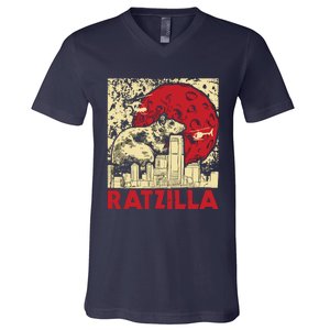 Ratzilla Rat Whisperer Rodent Lover Rat Lover V-Neck T-Shirt