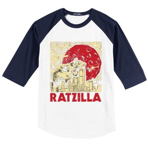 Ratzilla Rat Whisperer Rodent Lover Rat Lover Baseball Sleeve Shirt