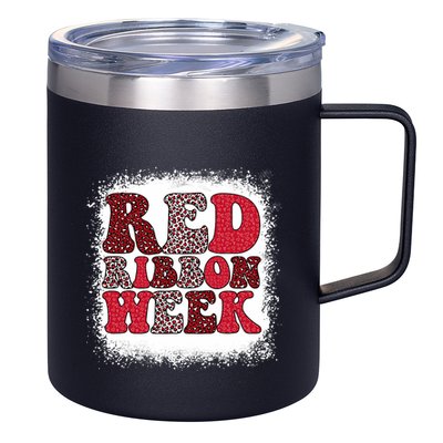 Red Ribbon Week Apparel Red Ribbon Week 12oz Stainless Steel Coffee Mug