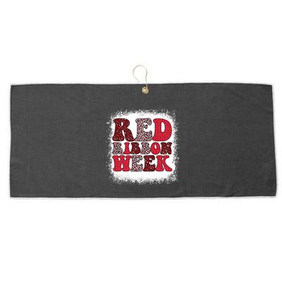 Red Ribbon Week Apparel Red Ribbon Week Large Microfiber Waffle Golf Towel
