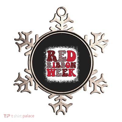 Red Ribbon Week Apparel Red Ribbon Week Metallic Star Ornament