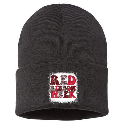 Red Ribbon Week Apparel Red Ribbon Week Sustainable Knit Beanie
