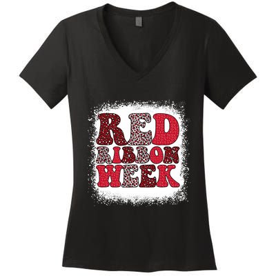 Red Ribbon Week Apparel Red Ribbon Week Women's V-Neck T-Shirt