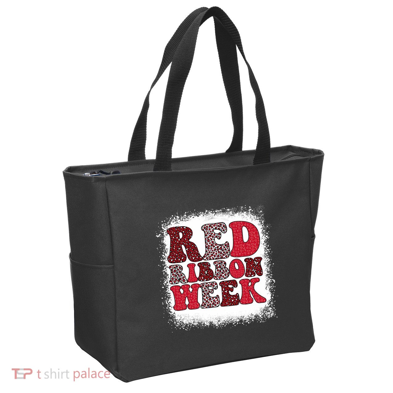 Red Ribbon Week Apparel Red Ribbon Week Zip Tote Bag