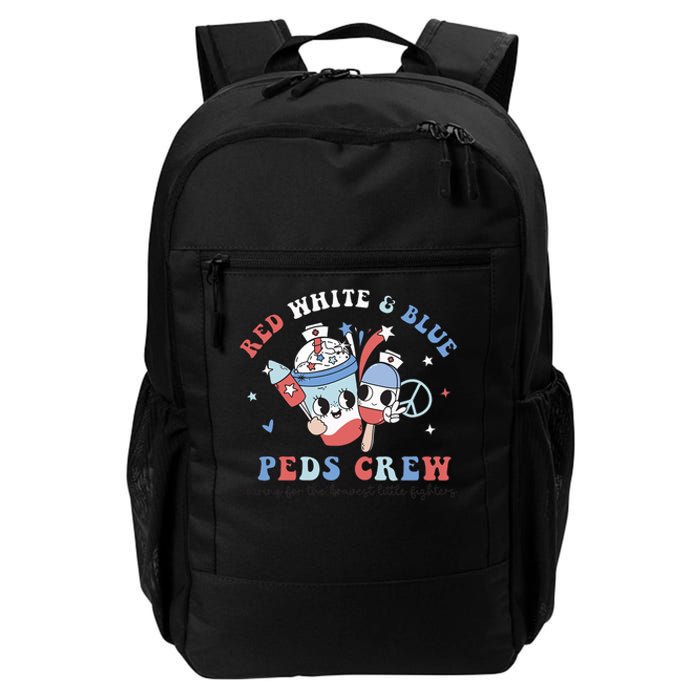 Retro Red White Blue Peds Crew 4th Of July Pediatric Nurse Daily Commute Backpack