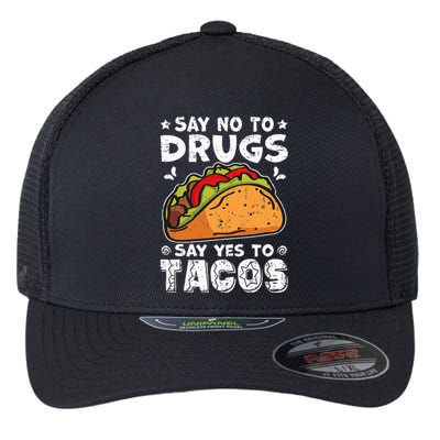 Red Ribbon Week Say No To Drugs Say Yes To Tacos Taco Flexfit Unipanel Trucker Cap