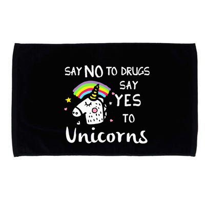 Red Ribbon Week Say No Say Yes to Unicorns Microfiber Hand Towel