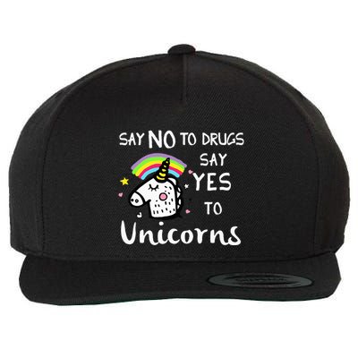 Red Ribbon Week Say No Say Yes to Unicorns Wool Snapback Cap