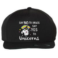 Red Ribbon Week Say No Say Yes to Unicorns Wool Snapback Cap