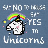 Red Ribbon Week Say No Say Yes to Unicorns Garment-Dyed Sweatshirt