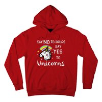 Red Ribbon Week Say No Say Yes to Unicorns Hoodie