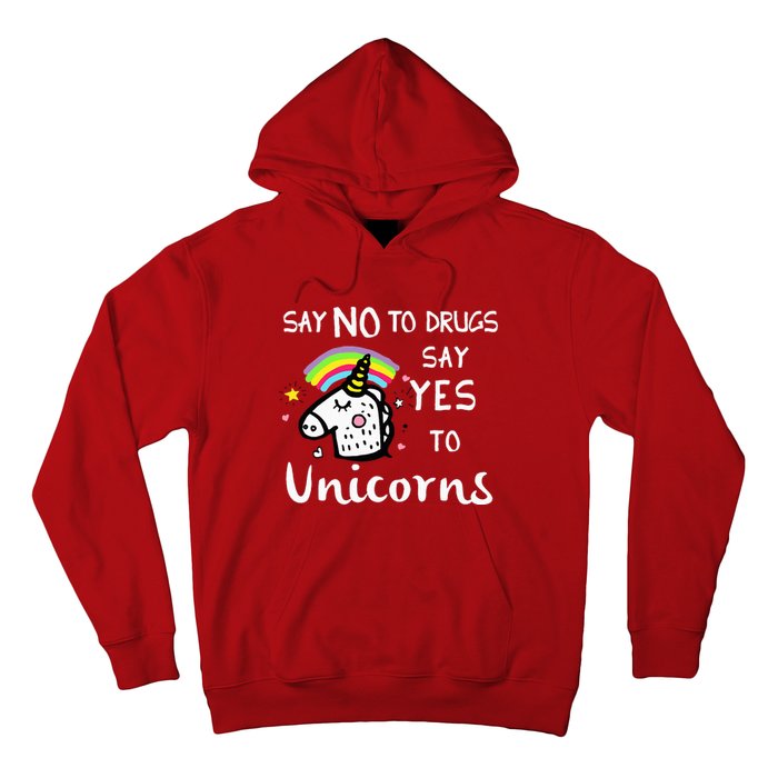 Red Ribbon Week Say No Say Yes to Unicorns Hoodie