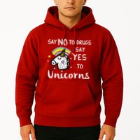 Red Ribbon Week Say No Say Yes to Unicorns Hoodie