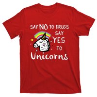 Red Ribbon Week Say No Say Yes to Unicorns T-Shirt