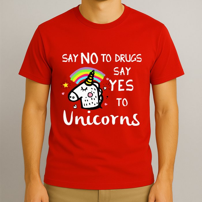 Red Ribbon Week Say No Say Yes to Unicorns T-Shirt