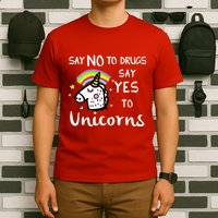 Red Ribbon Week Say No Say Yes to Unicorns T-Shirt