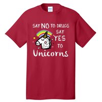 Red Ribbon Week Say No Say Yes to Unicorns Tall T-Shirt