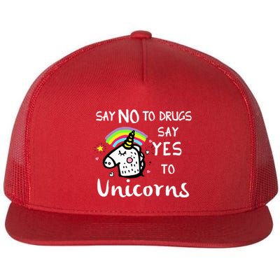 Red Ribbon Week Say No Say Yes to Unicorns Flatbill Hat