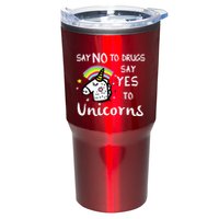Red Ribbon Week Say No Say Yes to Unicorns Tumbler