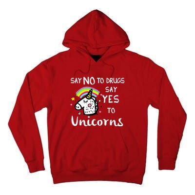 Red Ribbon Week Say No Say Yes to Unicorns Tall Hoodie