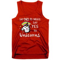 Red Ribbon Week Say No Say Yes to Unicorns Tank Top