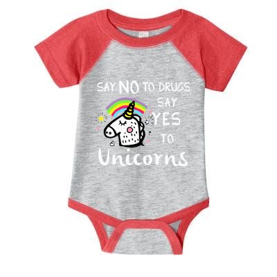 Red Ribbon Week Say No Say Yes to Unicorns Infant Baby Jersey Bodysuit