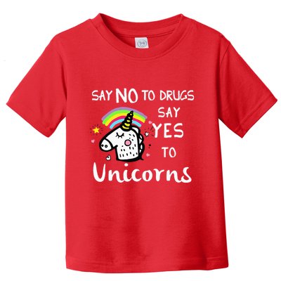 Red Ribbon Week Say No Say Yes to Unicorns Toddler T-Shirt