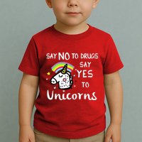 Red Ribbon Week Say No Say Yes to Unicorns Toddler T-Shirt