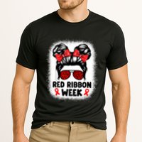 Red Ribbon Week Women Messy Bun Red Ribbon Week Awareness Cooling Performance Crew T-Shirt