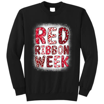 Red Ribbon Week Groovy Red Ribbon Awareness For Women Sweatshirt