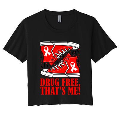 Red Ribbon Week Say No To Drugs Drugs Free Anti Drugs Crop Top