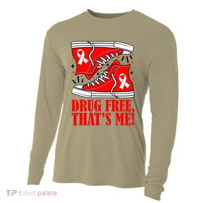 Red Ribbon Week Say No To Drugs Drugs Free Anti Drugs Cooling Performance Long Sleeve Crew