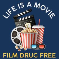 Red Ribbon Week Life Is A Movie Film Drug Free 7 Panel Mesh Trucker Snapback Hat