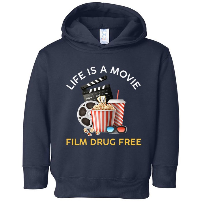 Red Ribbon Week Life Is A Movie Film Drug Free Toddler Hoodie