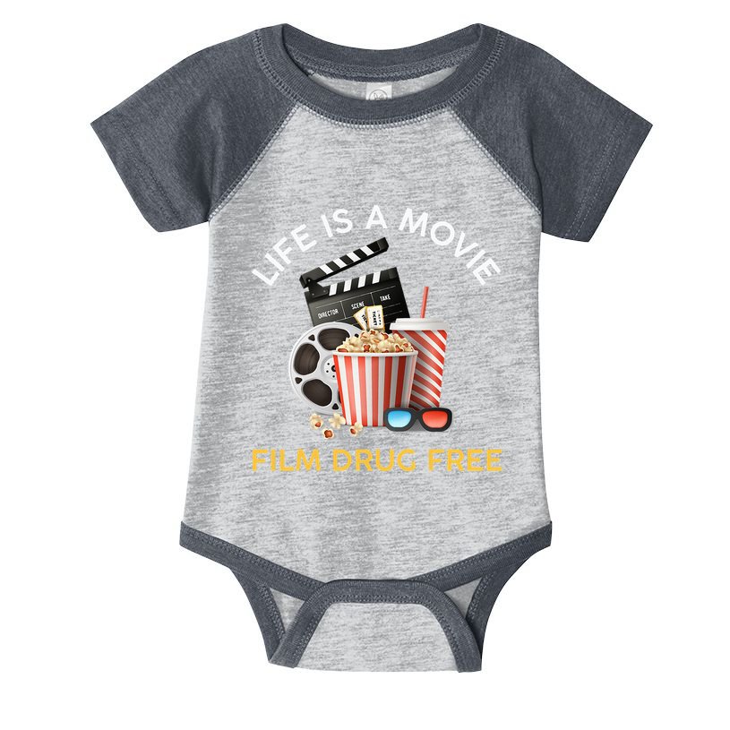 Red Ribbon Week Life Is A Movie Film Drug Free Infant Baby Jersey Bodysuit