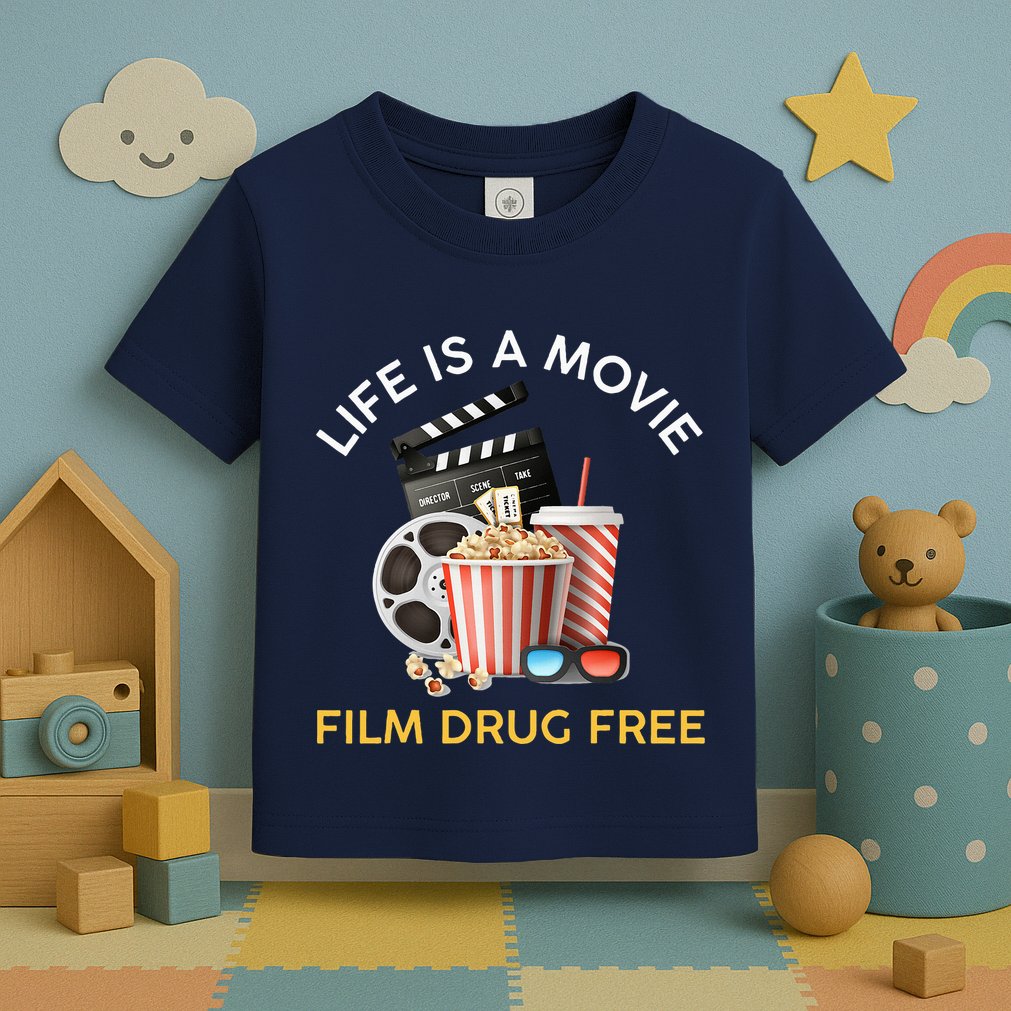 Red Ribbon Week Life Is A Movie Film Drug Free Toddler T-Shirt