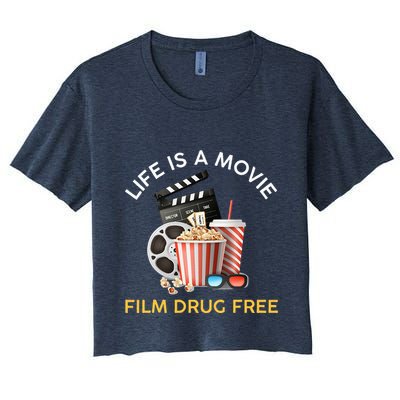Red Ribbon Week Life Is A Movie Film Drug Free Crop Top