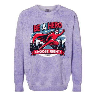 Red Ribbon Week Awareness For Students and Teachers Colorblast Crewneck Sweatshirt