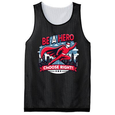 Red Ribbon Week Awareness For Students and Teachers Mesh Reversible Basketball Jersey Tank