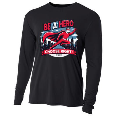 Red Ribbon Week Awareness For Students and Teachers Cooling Performance Long Sleeve Crew