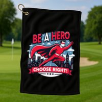 Red Ribbon Week Awareness For Students and Teachers Golf Towel