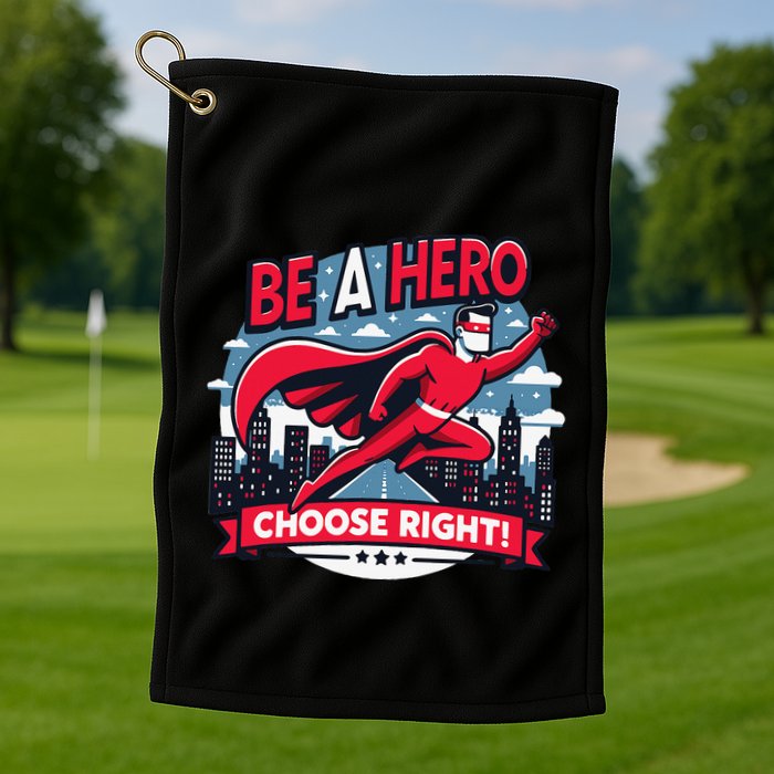 Red Ribbon Week Awareness For Students and Teachers Golf Towel