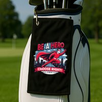 Red Ribbon Week Awareness For Students and Teachers Golf Towel