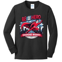 Red Ribbon Week Awareness For Students and Teachers Kids Long Sleeve Shirt