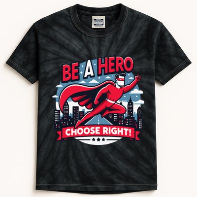 Red Ribbon Week Awareness For Students and Teachers Kids Tie-Dye T-Shirt