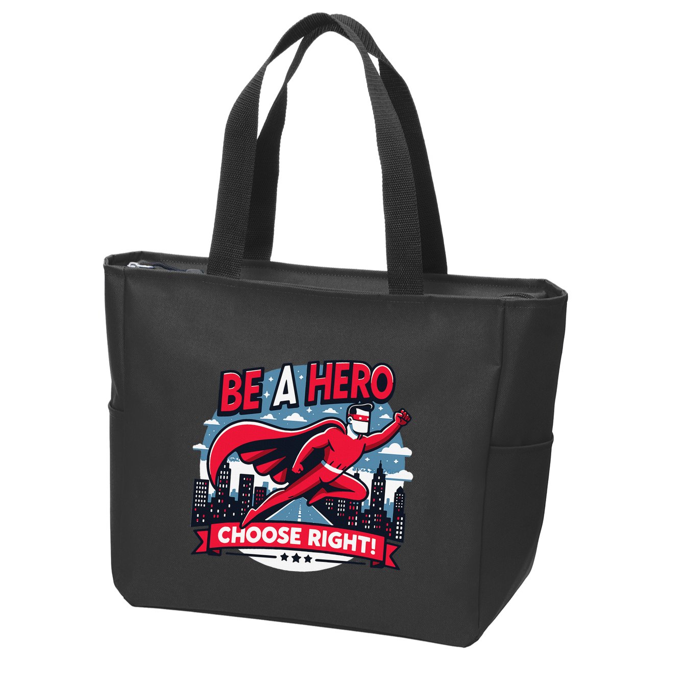 Red Ribbon Week Awareness For Students and Teachers Zip Tote Bag