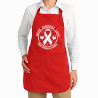 Red Ribbon Week Full-Length Apron With Pockets