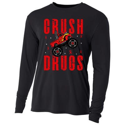 Red Ribbon Week Awareness Halloween Cooling Performance Long Sleeve Crew